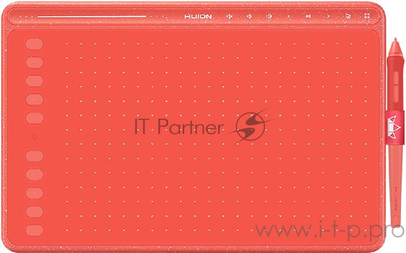 Графический планшет Графический планшет Huion HS611 Coral Red