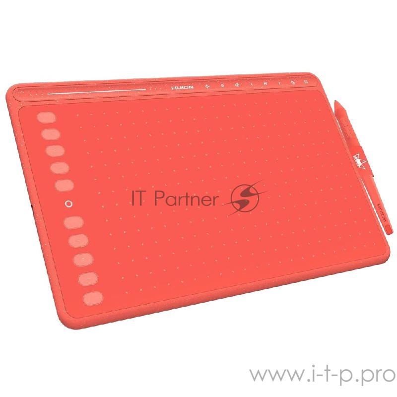 Графический планшет Графический планшет Huion HS611 Coral Red