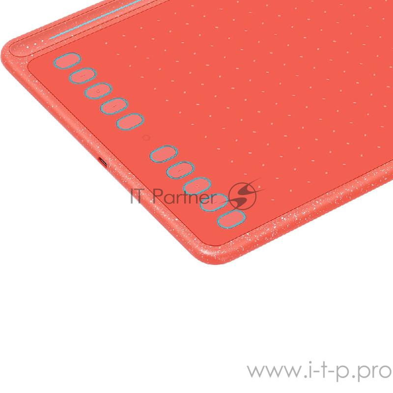 Графический планшет Графический планшет Huion HS611 Coral Red