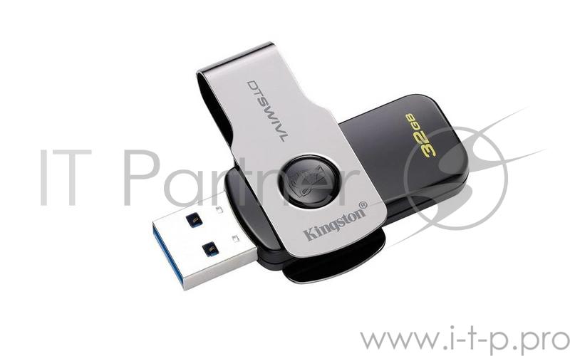 Накопитель USB flash 32ГБ Kingston DataTraveler SWIVL DTSWIVL/32GB, черный (USB3.1)