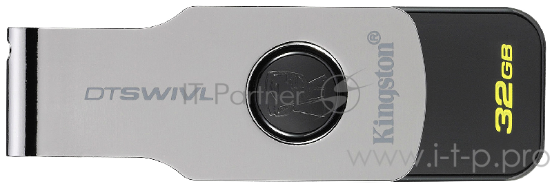 Накопитель USB flash 32ГБ Kingston DataTraveler SWIVL DTSWIVL/32GB, черный (USB3.1)