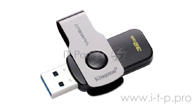 Накопитель USB flash 32ГБ Kingston DataTraveler SWIVL DTSWIVL/32GB, черный (USB3.1)