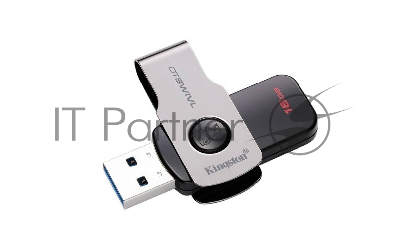 Накопитель USB flash 16ГБ Kingston DataTraveler SWIVL DTSWIVL/16GB, черный (USB3.1)