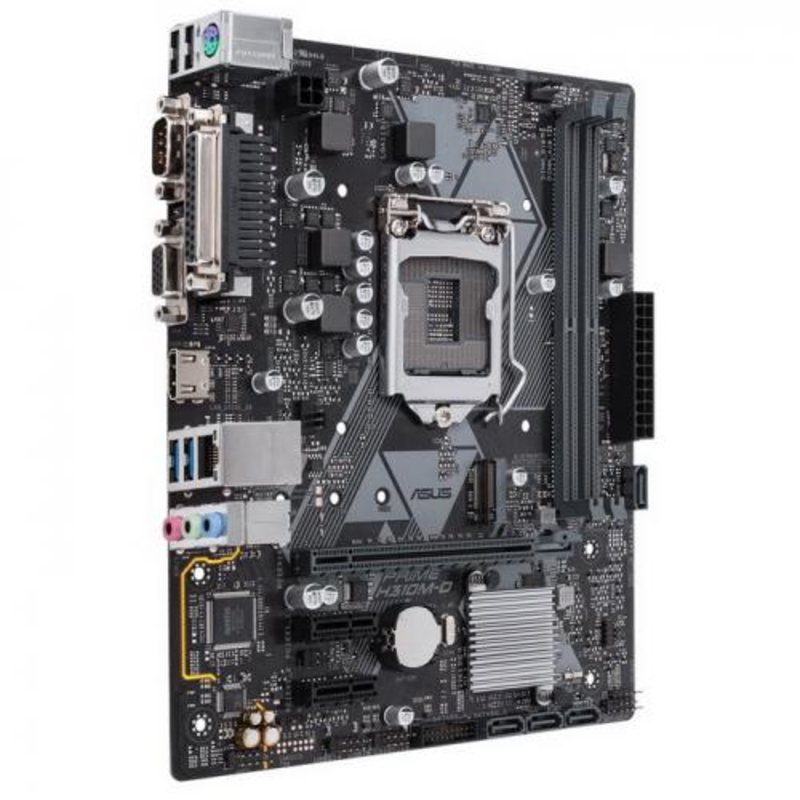 Мат. плата Socket1151 ASUS PRIME H310M-D (iH310, 2xDDR4, M.2, SATA III, PCI-E, D-Sub, HDMI, 1Гбит LAN, USB3.1, mATX)