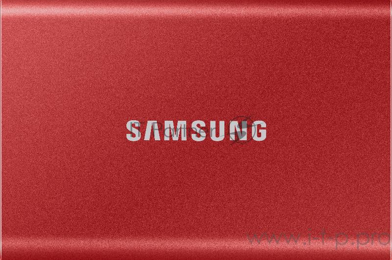 Твердотельный накопитель Samsung SSD 1TB T7 Touch, USB Type-C, R/W 1000/1050MB/s, Red