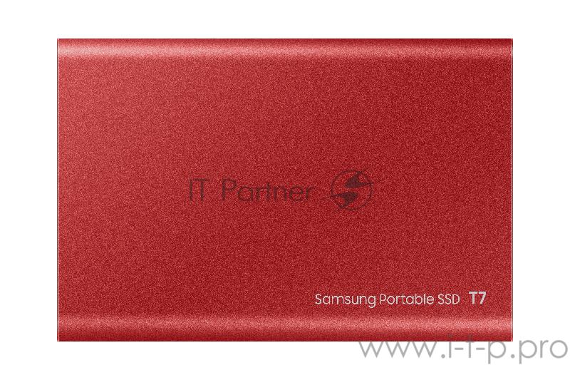 Твердотельный накопитель Samsung SSD 1TB T7 Touch, USB Type-C, R/W 1000/1050MB/s, Red