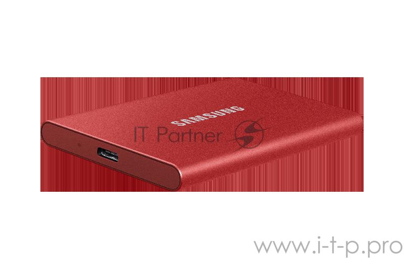 Твердотельный накопитель Samsung SSD 1TB T7 Touch, USB Type-C, R/W 1000/1050MB/s, Red