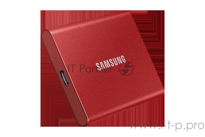 Твердотельный накопитель Samsung SSD 1TB T7 Touch, USB Type-C, R/W 1000/1050MB/s, Red