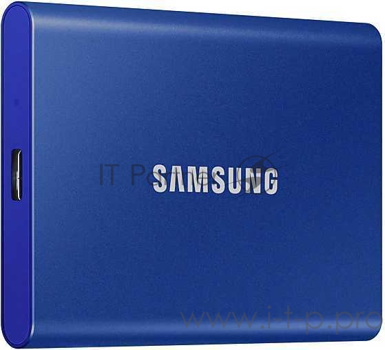 Твердотельный накопитель Samsung SSD 500GB T7 Touch, USB Type-C, R/W 1000/1050MB/s, Blue