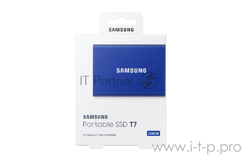 Твердотельный накопитель Samsung SSD 500GB T7 Touch, USB Type-C, R/W 1000/1050MB/s, Blue