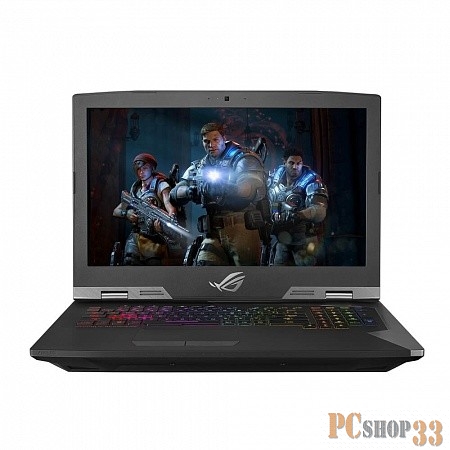 Ноутбук Asus G703GI-E5124T i9-8950HK (2.9)/64G/2T+512G SSD/17.3 FHD AG IPS 144Hz/NV GTX1080 8G/noODD/BT/Win10 Titanium, Metal + мышь