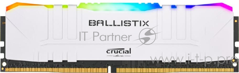 Память для настольных систем, Crucial DRAM Ballistix White RGB 8GB DDR4 3600MT/s CL16 Unbuffered DIMM 288pin White RGB, EAN: 649528824790.(RCISBL8G36C16U4W