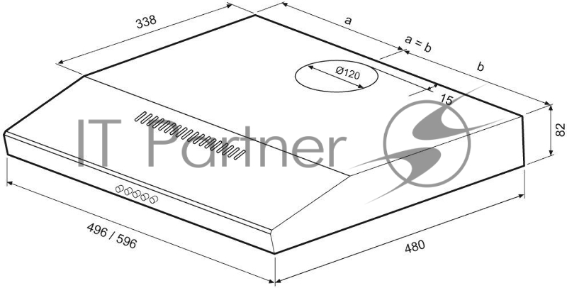 Вытяжка кухонная KRONA ERMINA 600 black PB Черный