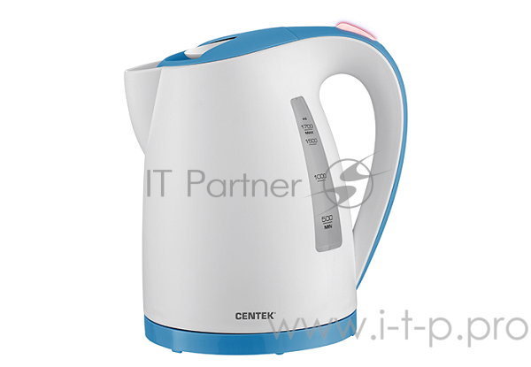 Чайник электрический Centek CT-0026 <White> 1.7л, 2200Вт, LED, матовый корпус, защита от включения без воды