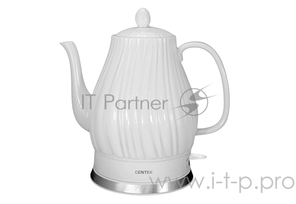 Чайник электрический Centek CT-0064 2.0л, 2150W, супербелая керамика, рельефный корпус