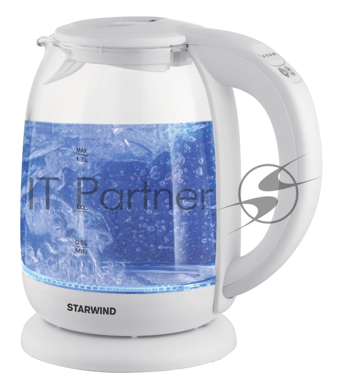 Чайник электрический Starwind SKG4215 1.7л. 2200Вт белый (корпус: стекло)