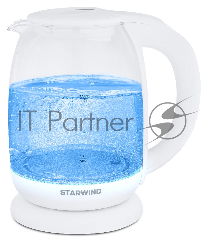 Чайник электрический Starwind SKG4215 1.7л. 2200Вт белый (корпус: стекло)