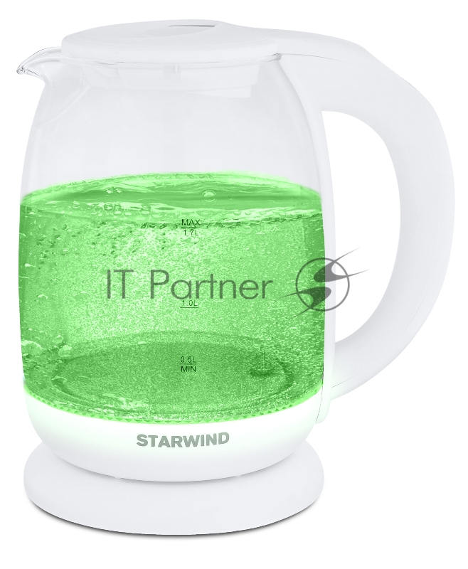 Чайник электрический Starwind SKG4215 1.7л. 2200Вт белый (корпус: стекло)