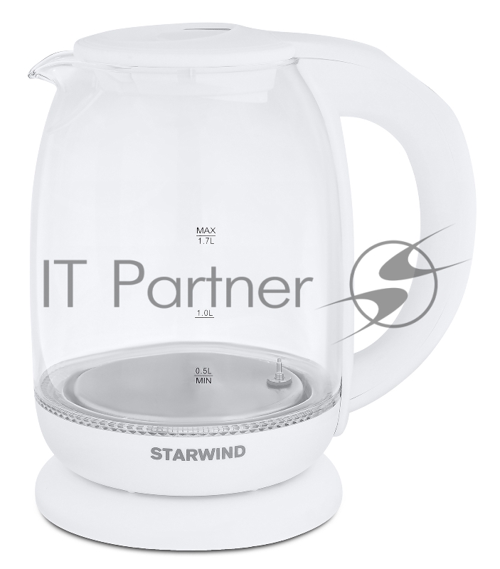 Чайник электрический Starwind SKG4215 1.7л. 2200Вт белый (корпус: стекло)