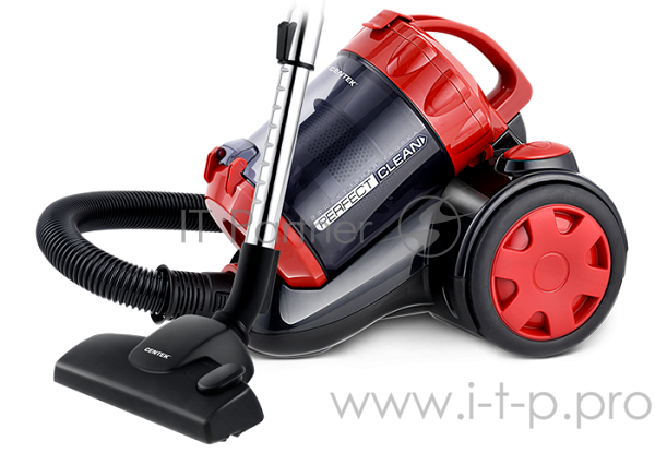 Пылесос Centek CT-2528 Red мультициклон 2000/350Вт, стакан 1,5 л , телескоп металл. трубка