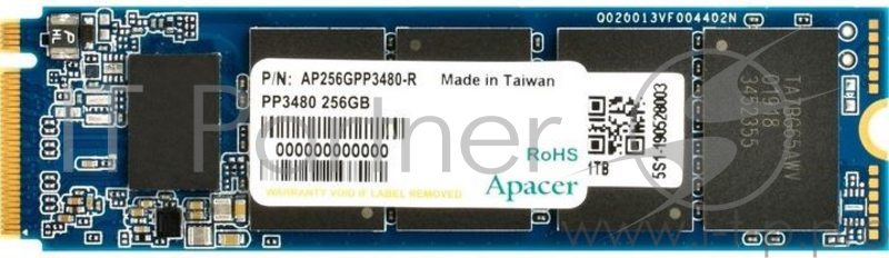 M.2 2280 256GB Apacer Professional NAS Client SSD AP256GPP3480-R PCIe Gen3x4, 2300/1200, IOPS 150/240K, MTBF 1.5M, 3D TLC, 128MB, 500TBW, 1.07DWPD, R