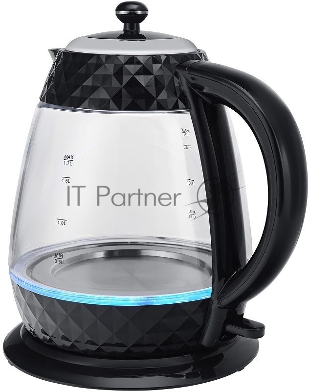 Чайник POLARIS PWK1750CGL черный , 1,7 л, 2200 Вт, стекло