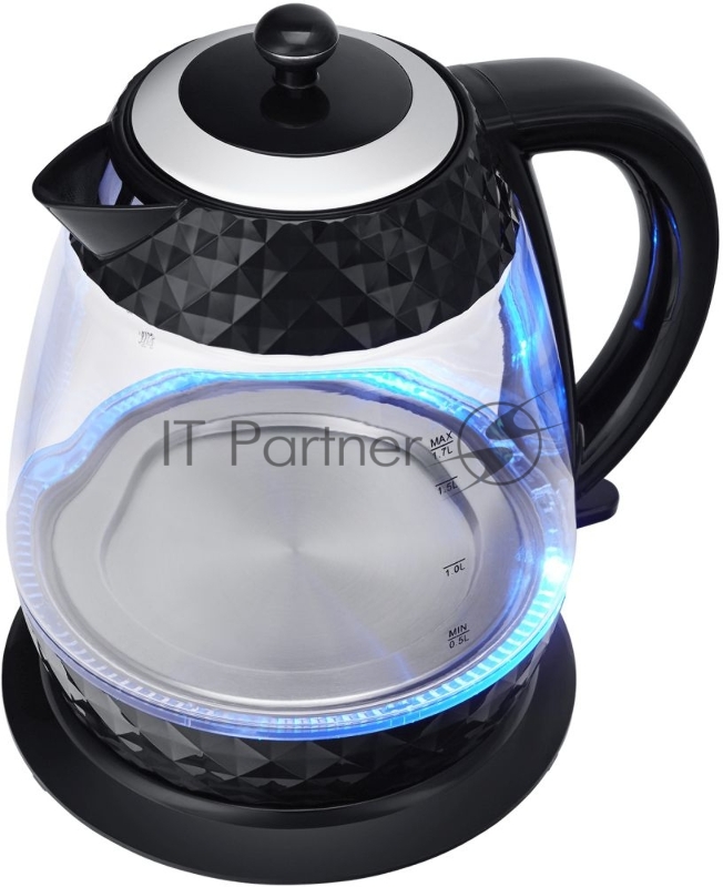 Чайник POLARIS PWK1750CGL черный , 1,7 л, 2200 Вт, стекло