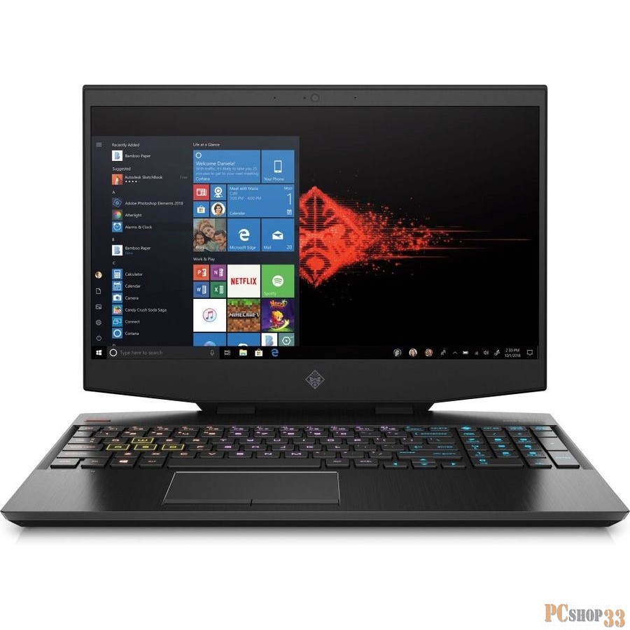 Ноутбук HP Omen 15-dh1005ur Core i7 10750H/32Gb/SSD1Tb/NVIDIA GeForce RTX 2080 8Gb/15.6/IPS/FHD (1920x1080)/Windows 10/black/WiFi/BT/Cam