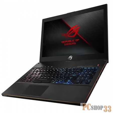 Ноутбук Asus GM501GM-EI008T i7-8750H (2.2)/16G/1T+256G SSD/15.6 FHD AG IPS 144Hz/NV GTX1060 6G/noODD/BT/Win10 Black, Metal