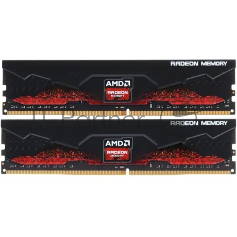 Модуль памяти 16GB AMD Radeon™ DDR4 2666 DIMM R7 Performance Series Black Gaming Memory R7S416G2606U2K Non-ECC, CL16, 1.2V, Heat Shield, Kit (2x8GB), RTL
