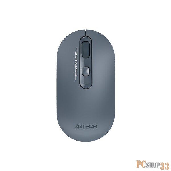 Мышь A4 Fstyler FG20 пепельный/синий оптическая (2000dpi) беспроводная USB для ноутбука (4but)
