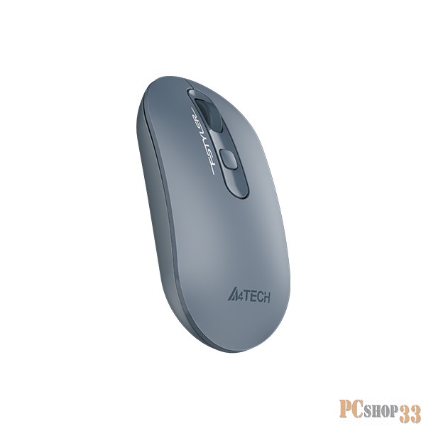 Мышь A4 Fstyler FG20 пепельный/синий оптическая (2000dpi) беспроводная USB для ноутбука (4but)