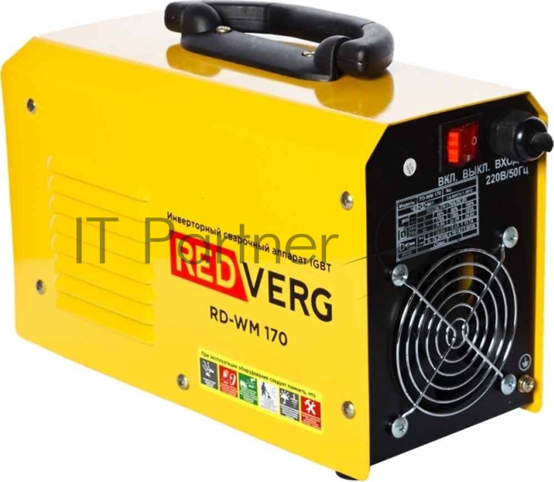 Сварочный аппарат RD-WM 170. 220В/50Гц 6,6кВА Сварочный ток: 20-170АПВ: 40%-170 Напряжение Хол.хода- 70В диаметр электродов: