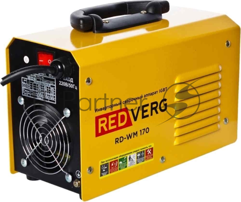 Сварочный аппарат RD-WM 170. 220В/50Гц 6,6кВА Сварочный ток: 20-170АПВ: 40%-170 Напряжение Хол.хода- 70В диаметр электродов: