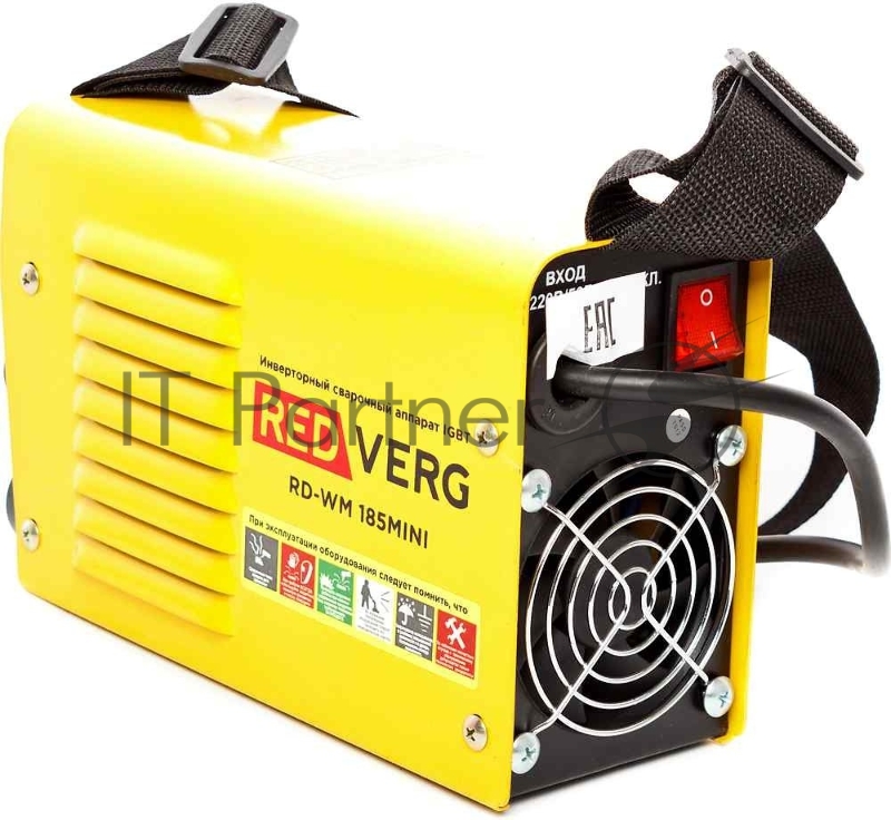 Сварочный аппарат RD-WM 185MINI. 220/50Гц, 6,6кВа, макс. 30А, диапазон св. тока 20-185А, раб. напр. 27,4, электрод 1,6-4,0