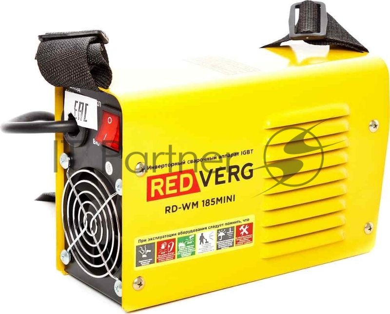 Сварочный аппарат RD-WM 185MINI. 220/50Гц, 6,6кВа, макс. 30А, диапазон св. тока 20-185А, раб. напр. 27,4, электрод 1,6-4,0