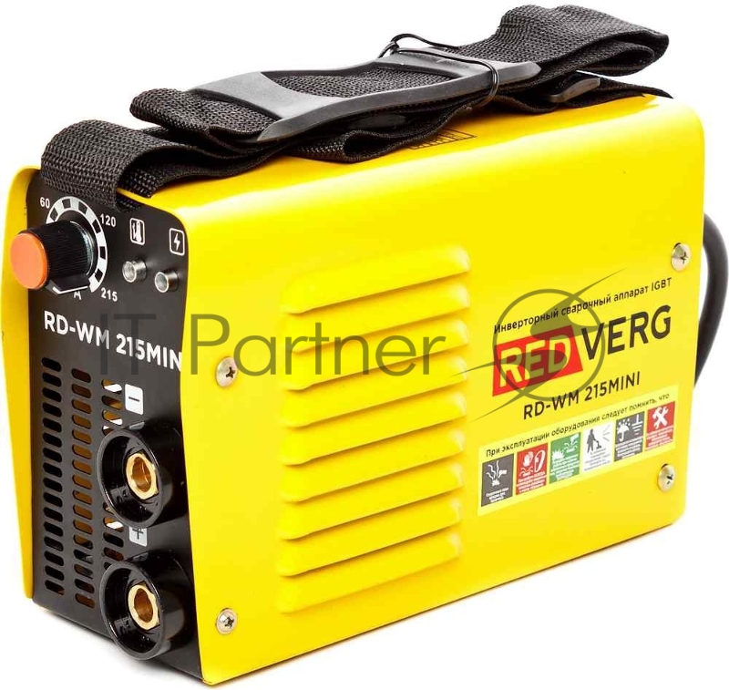 Сварочный аппарат RD-WM 215MINI. 220/50Гц, 7,9кВа, макс. 36А, диапазон св. тока 20-215А, раб. напр. 28,6, электрод 1,6-4,0