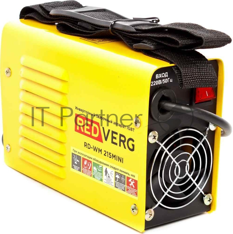 Сварочный аппарат RD-WM 215MINI. 220/50Гц, 7,9кВа, макс. 36А, диапазон св. тока 20-215А, раб. напр. 28,6, электрод 1,6-4,0