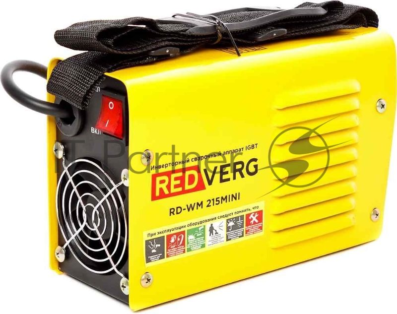 Сварочный аппарат RD-WM 215MINI. 220/50Гц, 7,9кВа, макс. 36А, диапазон св. тока 20-215А, раб. напр. 28,6, электрод 1,6-4,0