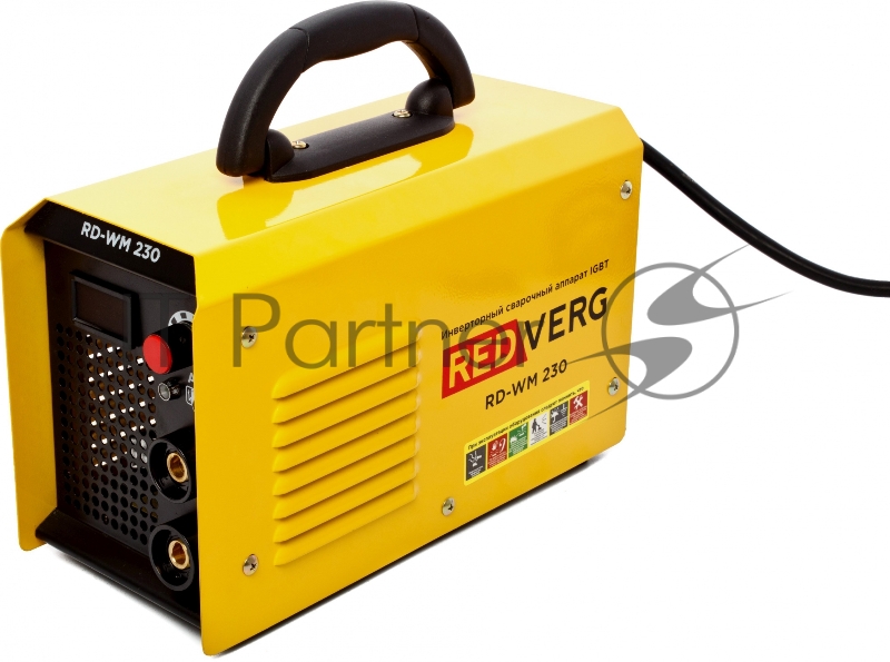 Сварочный аппарат RD-WM 230. 220В/50Гц 7,9кВА Сварочный ток: 20-230АПВ: 40%-230А Напряжение Хол.хода- 70В
