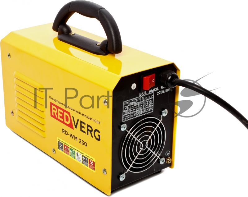 Сварочный аппарат RD-WM 230. 220В/50Гц 7,9кВА Сварочный ток: 20-230АПВ: 40%-230А Напряжение Хол.хода- 70В