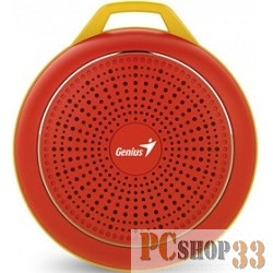 Колонки GENIUS SP-906BT Red {Bluetooth 4.1 Total : 3W Built-in Lithium battery (500mAh)}