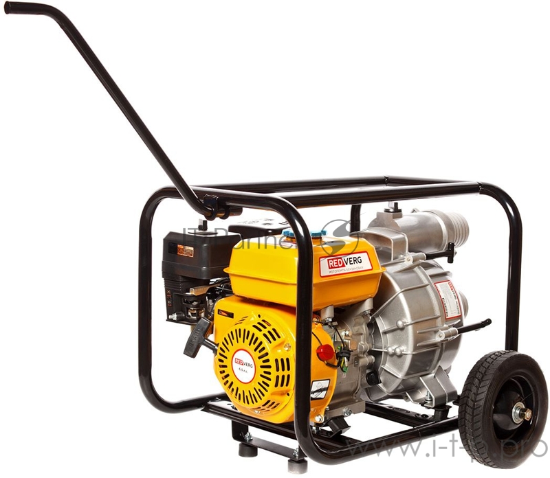 Мотопомпа RD-DWP80. Для грязной воды 6,5 л.с, 196 куб.см двигатель GM168F-1 45 куб.м/ч напор-25м