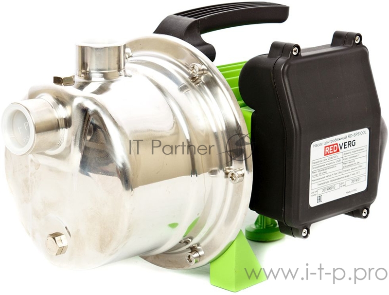 Насос RD-SPS100L. 220В/50Гц 1000Вт 58л/мин напор-36м высота всасыв.- до 8м вход/выход- 1”