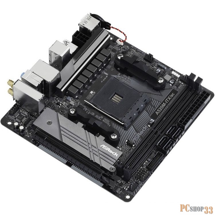 Материнская плата ASRock A520M-ITX/AC, RTL