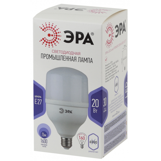 ЭРА Светодиодные лампы ЭРА Б0027011 Светодиодная лампа LED smd POWER 20W-6500-E27