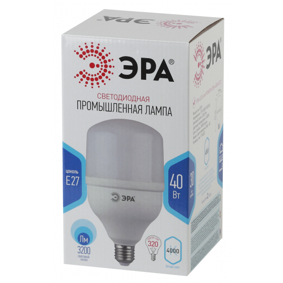 ЭРА Светодиодные лампы ЭРА Б0027005 Светодиодная лампа LED smd POWER 40W-4000-E27