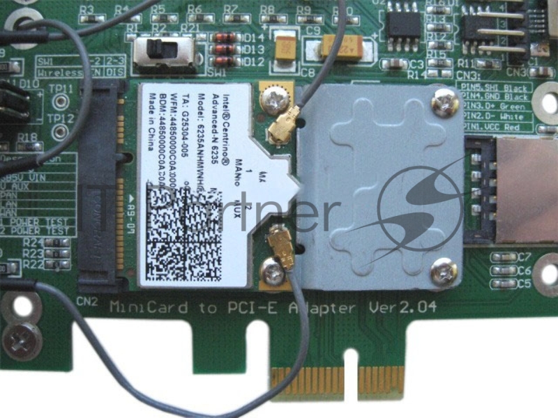 Удлинитель /адаптер/ для mini PCI-E контроллеров Half size то Full size