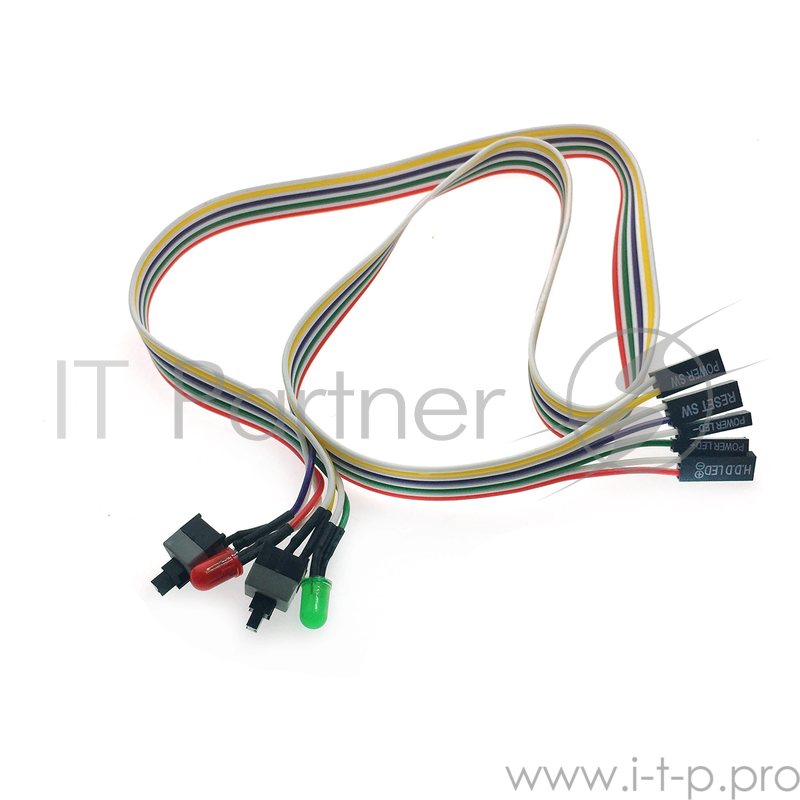 Внешние кнопки включения компьютера (Power/Reset) с кабелем и индикацией Espada EATXpower2key