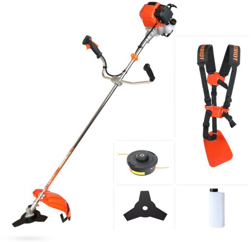 Триммер Бензотриммер PATRIOT PT 415T (1+1) 250106242{4-ТАКТНЫЙ двигатель, раб.объем 31сс, 1.3 л.с., полуавтоматическая катушка,3Т фреза, 40Т диск, ранцевая портупея}